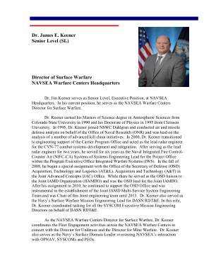 James E. Keener 博士 表面高级（SL）主任......